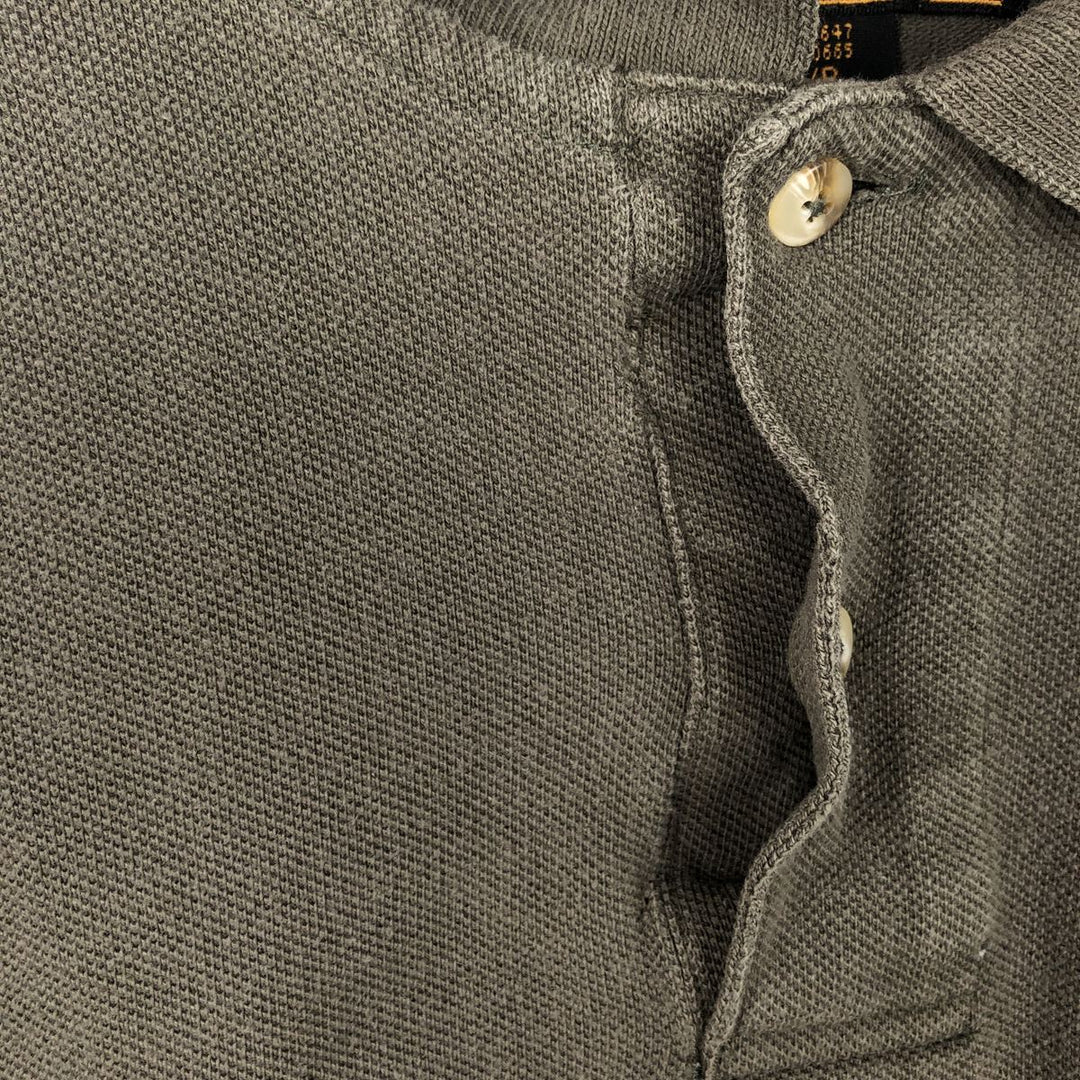 80s-90'S Eddie Bauer Black Tag Short-Sleeve Polo Shirt, Men's Size S (Equivalent), Vintage cotton Khaki type Vintage Second Hand