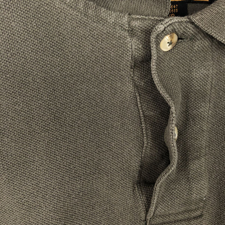 80s-90'S Eddie Bauer Black Tag Short-Sleeve Polo Shirt, Men's Size S (Equivalent), Vintage cotton Khaki type Vintage Second Hand