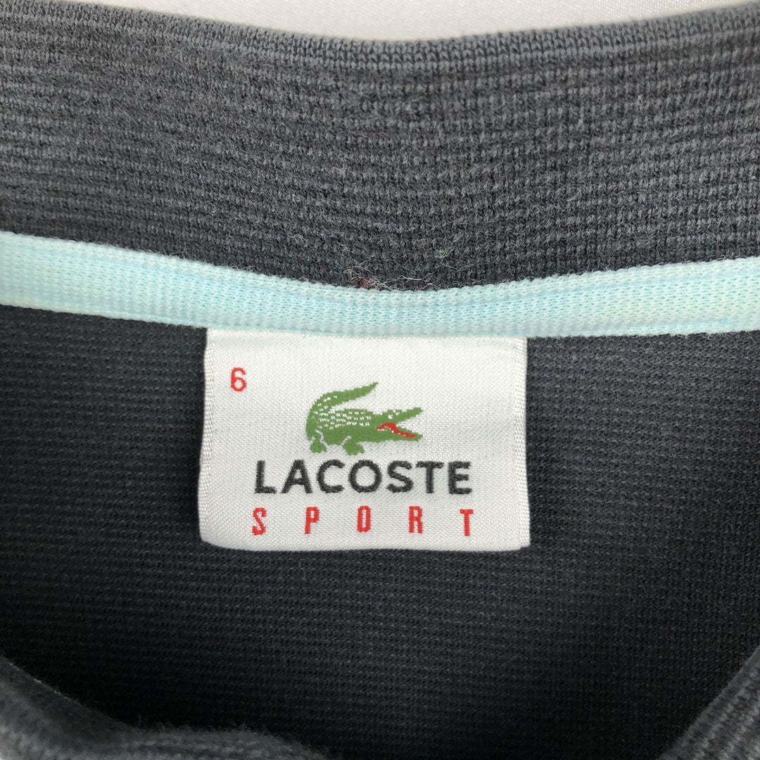 Lacoste Sport Short-Sleeve Polo Shirt, Size 6 (Men's XL equivalent) cotton black type Vintage Second Hand