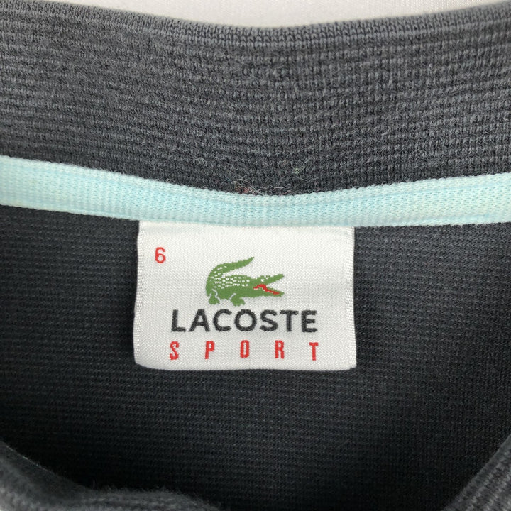 Lacoste Sport Short-Sleeve Polo Shirt, Size 6 (Men's XL equivalent) cotton black type Vintage Second Hand