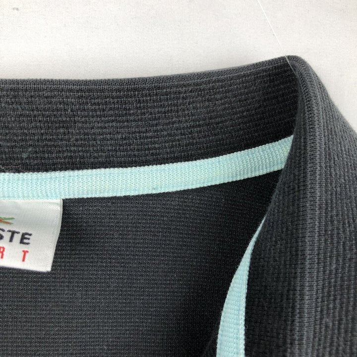 Lacoste Sport Short-Sleeve Polo Shirt, Size 6 (Men's XL equivalent) cotton black type Vintage Second Hand