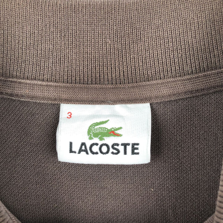 Lacoste LACOSTE short sleeve polo shirt size 3, men's size S cotton brown type Vintage Second Hand