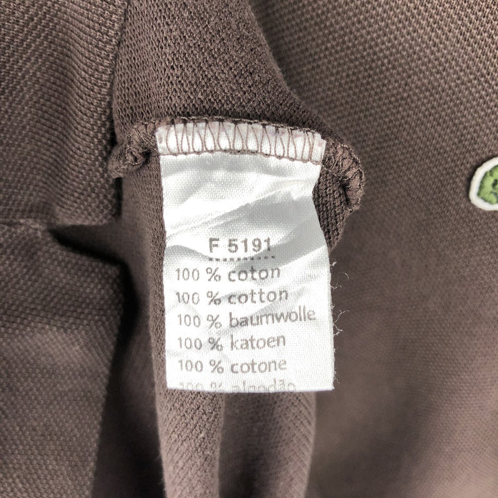 Lacoste LACOSTE short sleeve polo shirt size 3, men's size S cotton brown type Vintage Second Hand