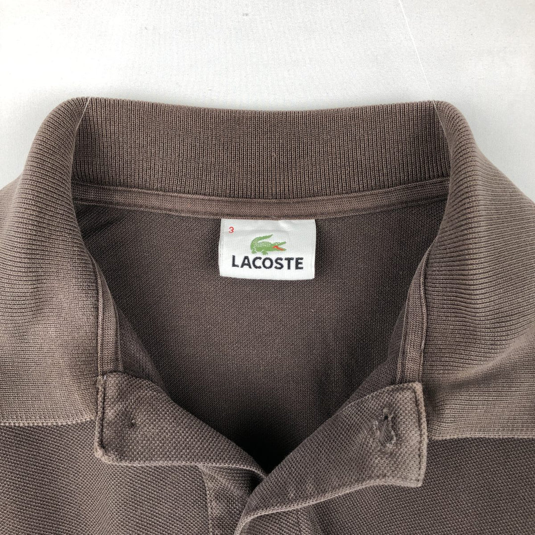 Lacoste LACOSTE short sleeve polo shirt size 3, men's size S cotton brown type Vintage Second Hand