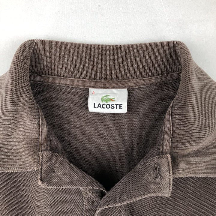 Lacoste LACOSTE short sleeve polo shirt size 3, men's size S cotton brown type Vintage Second Hand
