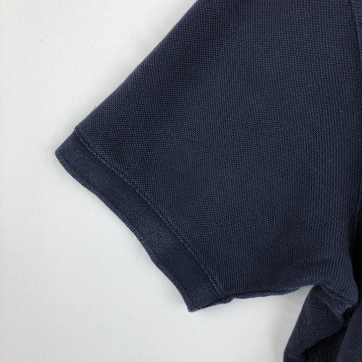 2000'S Ralph Lauren POLO JEANS COMPANY Skipper Collar Short-Sleeve Polo Shirt, Men's Size L (approx.) cotton navy blue type Vintage Second Hand