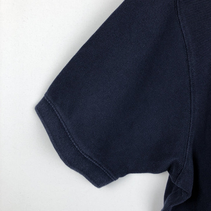 2000'S Ralph Lauren POLO JEANS COMPANY Skipper Collar Short-Sleeve Polo Shirt, Men's Size L (approx.) cotton navy blue type Vintage Second Hand