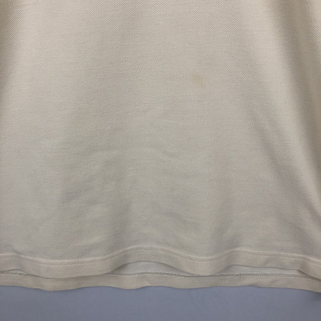 Adidas short sleeve polo shirt, men's size M cotton unbleached Vintage Second Hand