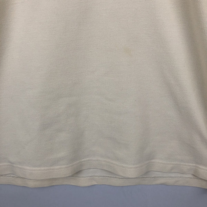 Adidas short sleeve polo shirt, men's size M cotton unbleached Vintage Second Hand