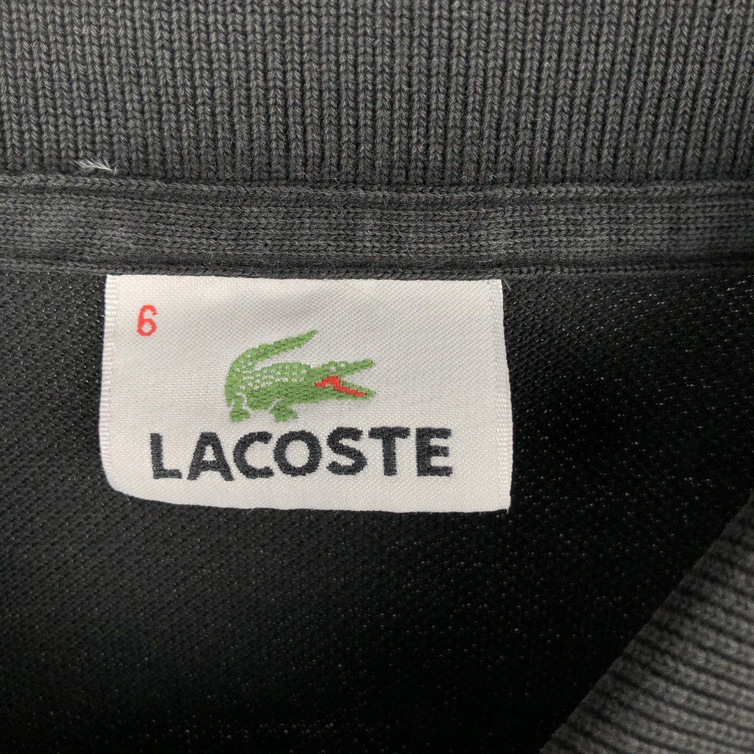 Lacoste LACOSTE Short Sleeve Polo Shirt Size 6 Men's XL cotton black type Vintage Second Hand