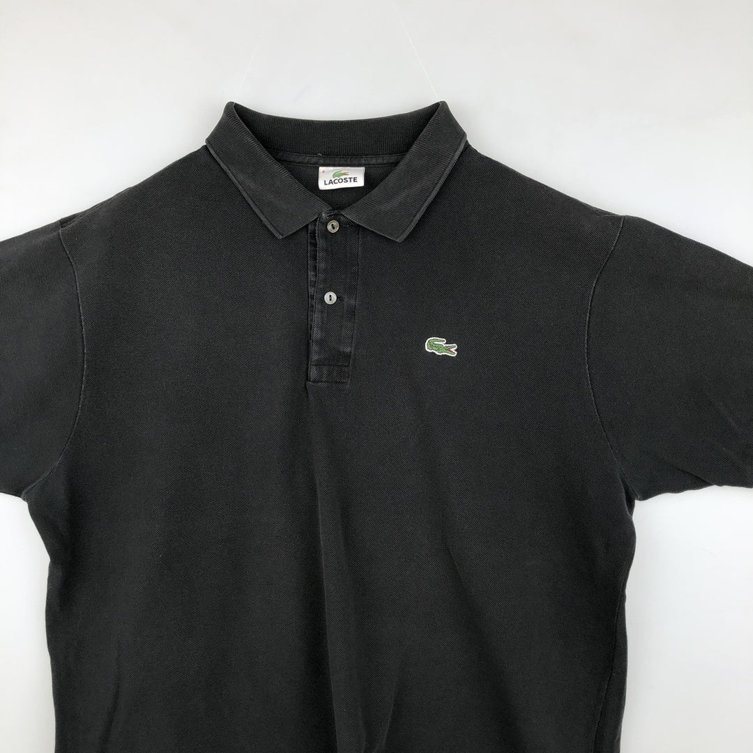 Lacoste LACOSTE Short Sleeve Polo Shirt Size 6 Men's XL cotton black type Vintage Second Hand
