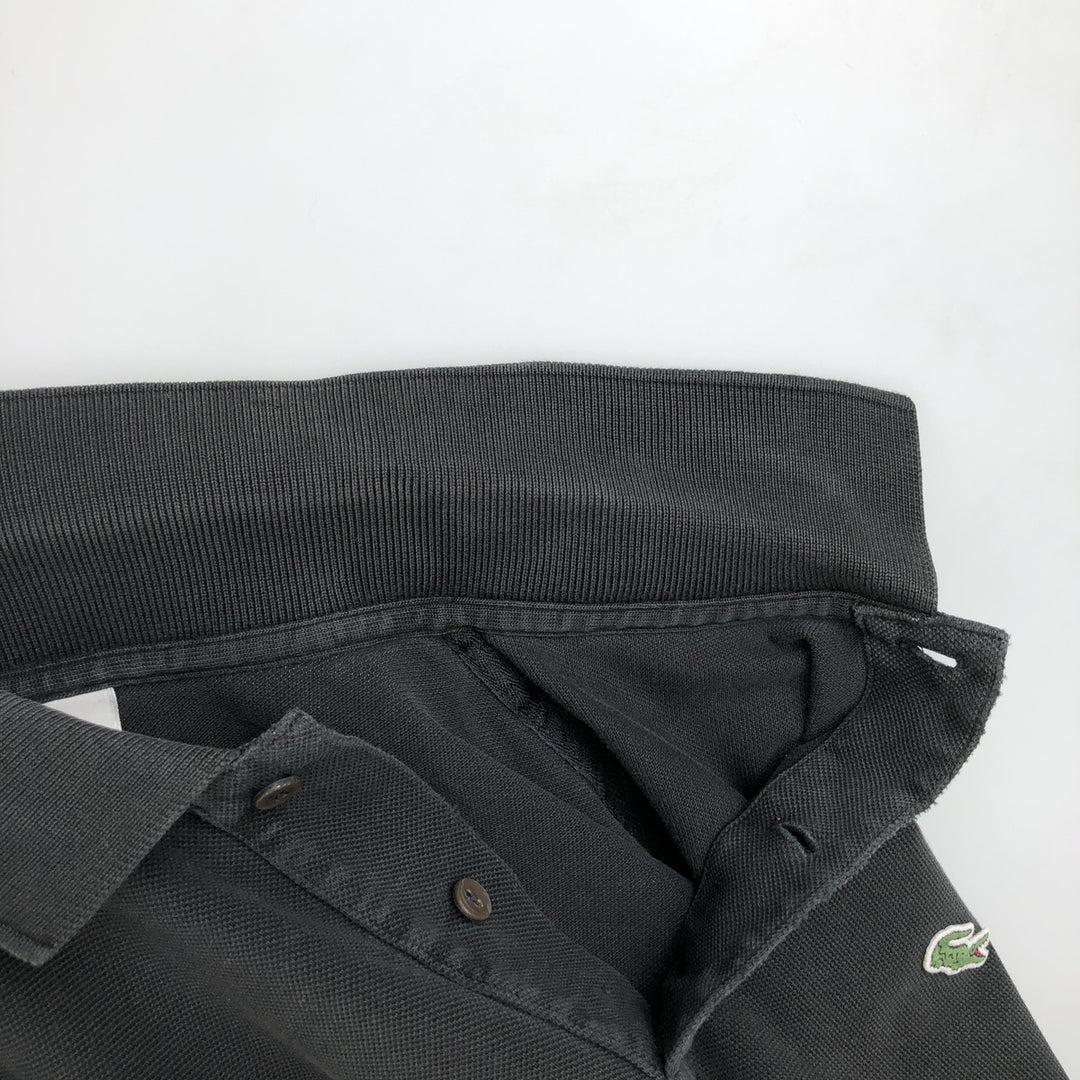 Lacoste LACOSTE Short Sleeve Polo Shirt Size 6 Men's XL cotton black type Vintage Second Hand