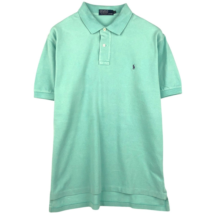 Ralph Lauren POLO by Ralph Lauren short sleeve polo shirt, men's size L cotton Mint green Vintage Second Hand
