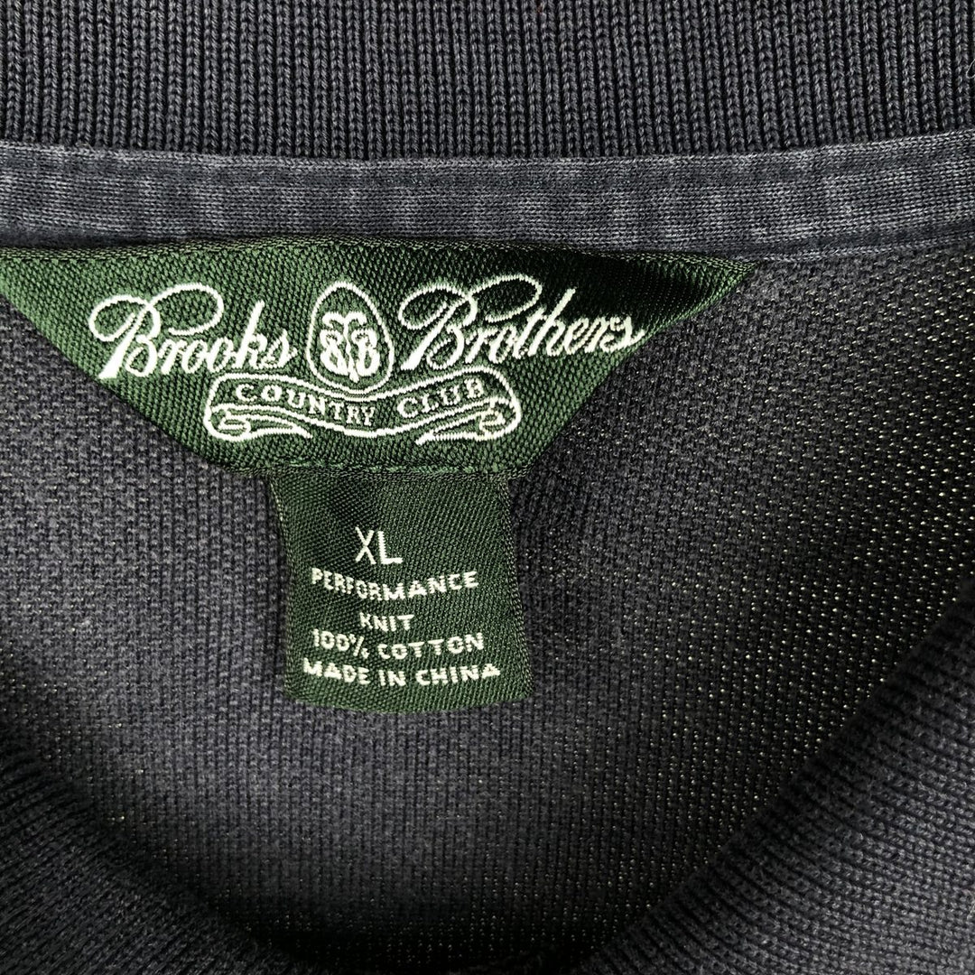 Brooks Brothers Multi-stripe Short-Sleeve Polo Shirt, Men's Size XL (approx.) cotton black type Vintage Second Hand