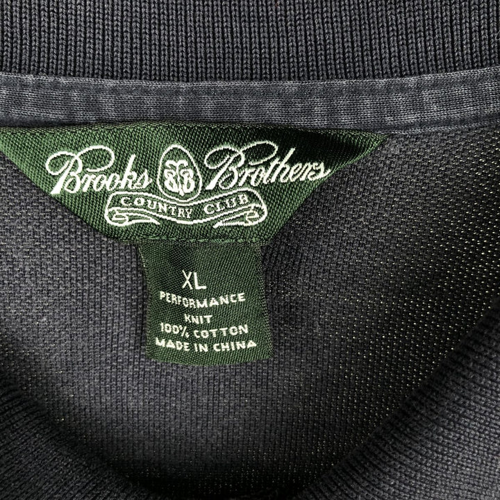 Brooks Brothers Multi-stripe Short-Sleeve Polo Shirt, Men's Size XL (approx.) cotton black type Vintage Second Hand