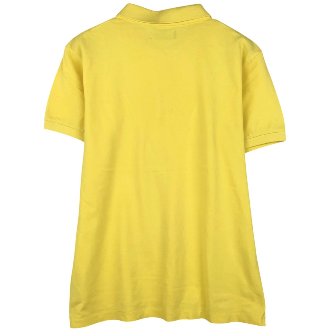 Adidas short sleeve polo shirt, men's size M cotton yellow type Vintage Second Hand