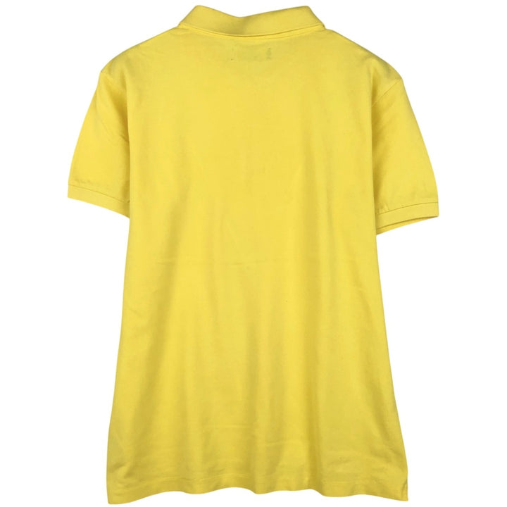 Adidas short sleeve polo shirt, men's size M cotton yellow type Vintage Second Hand