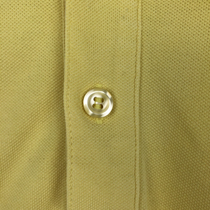 Adidas short sleeve polo shirt, men's size M cotton yellow type Vintage Second Hand