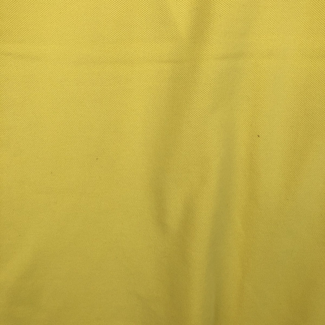Adidas short sleeve polo shirt, men's size M cotton yellow type Vintage Second Hand