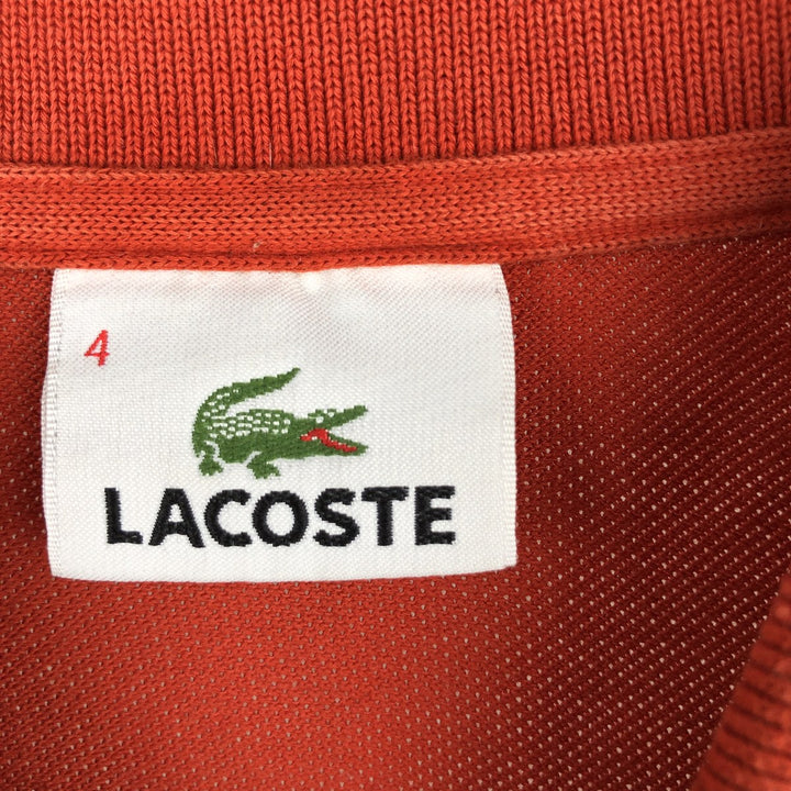 Lacoste LACOSTE Short Sleeve Polo Shirt Size 4 Men's M cotton red type reddish brown Vintage Second Hand