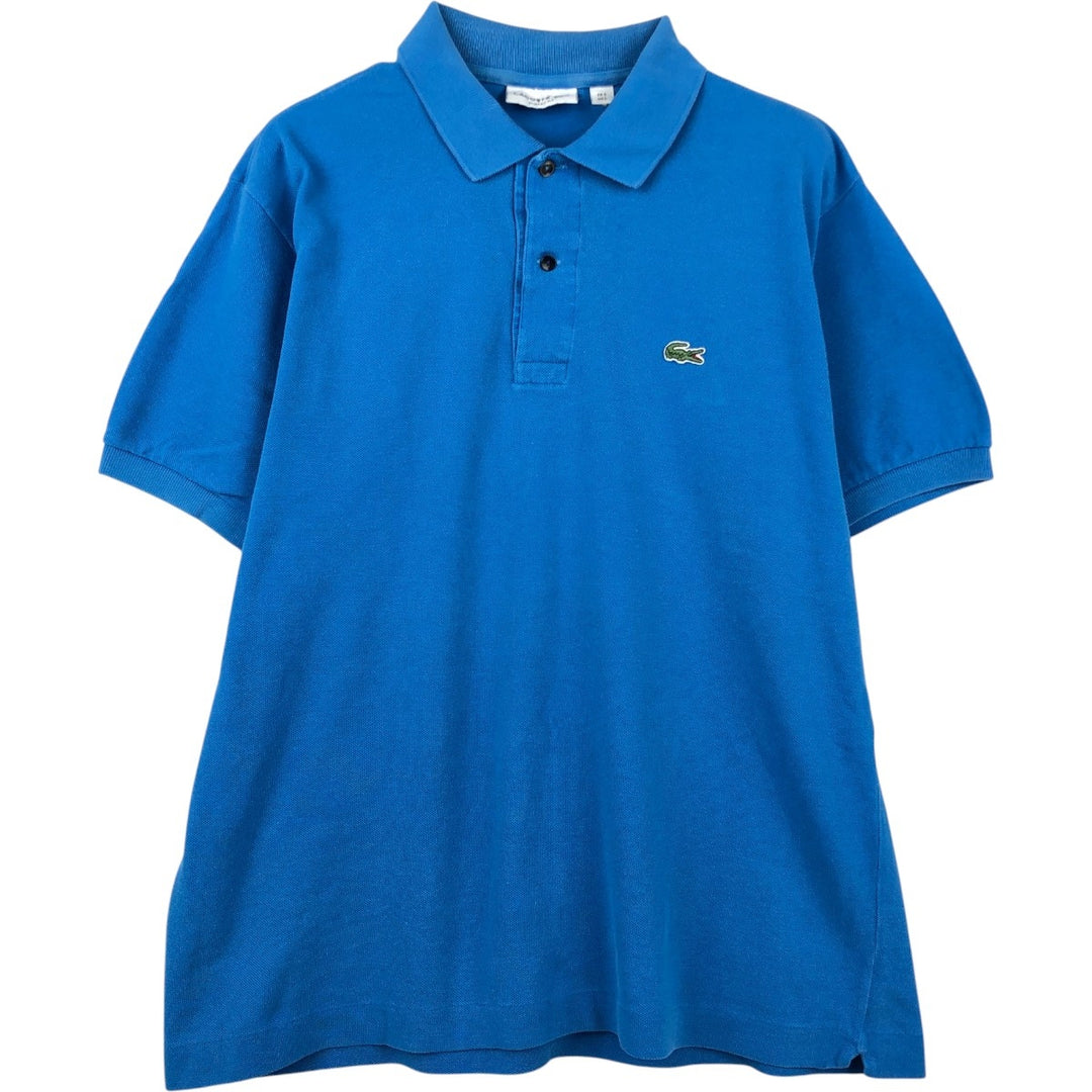 Lacoste Classic Fit short sleeve polo shirt, men's size L cotton blue type Vintage Second Hand