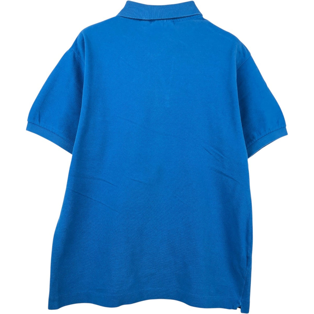 Lacoste Classic Fit short sleeve polo shirt, men's size L cotton blue type Vintage Second Hand