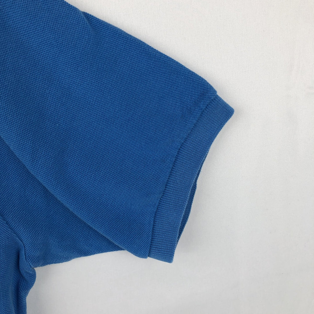 Lacoste Classic Fit short sleeve polo shirt, men's size L cotton blue type Vintage Second Hand