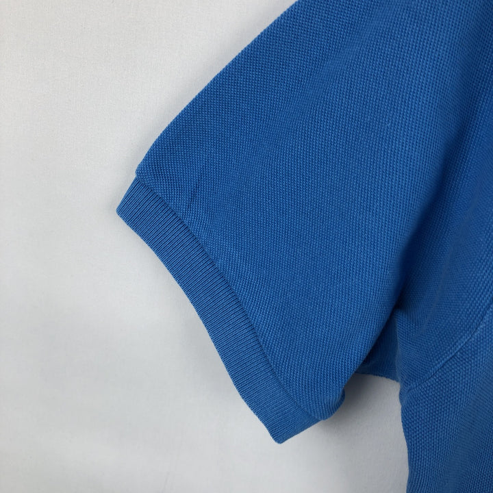 Lacoste Classic Fit short sleeve polo shirt, men's size L cotton blue type Vintage Second Hand