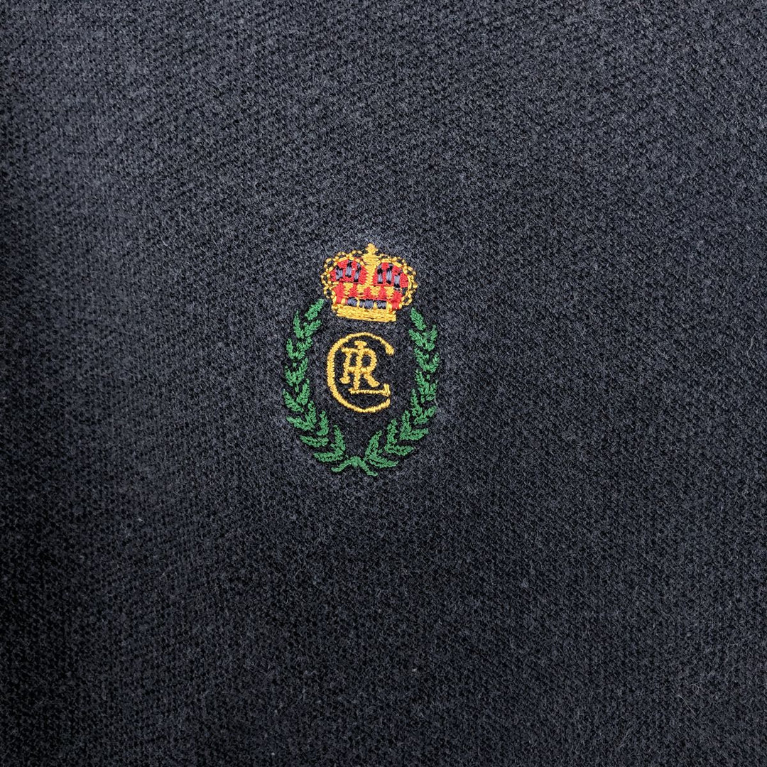 Ralph Lauren CHAPS Short-Sleeve Polo Shirt, Men's Size XL (approx.) cotton navy blue type Vintage Second Hand