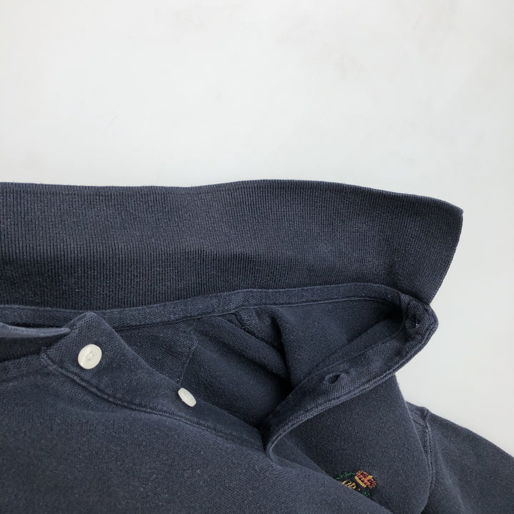 Ralph Lauren CHAPS Short-Sleeve Polo Shirt, Men's Size XL (approx.) cotton navy blue type Vintage Second Hand