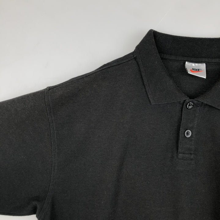 90'S Nike short sleeve polo shirt, men's XL size, vintage unclear black type Vintage Second Hand
