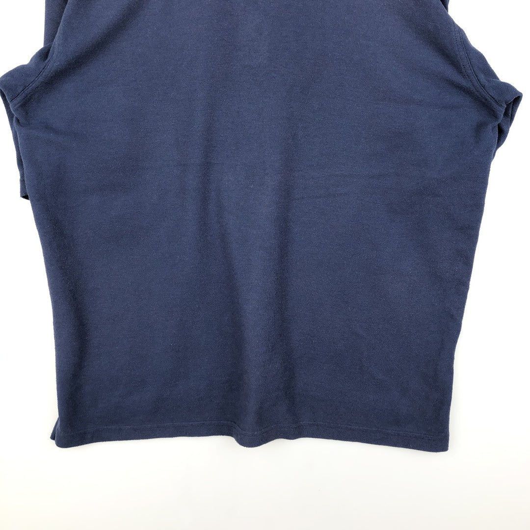 UMBRO short sleeve polo shirt, men's size L polyester navy blue type Vintage Second Hand