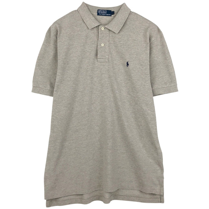 Ralph Lauren POLO by Ralph Lauren short sleeve polo shirt, men's size L cotton gray type Vintage Second Hand