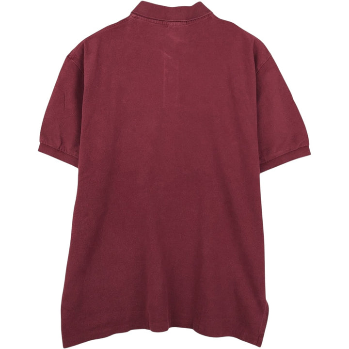 Ralph Lauren POLO by Ralph Lauren short sleeve polo shirt, men's XL size cotton Red type red-purple Vintage Second Hand