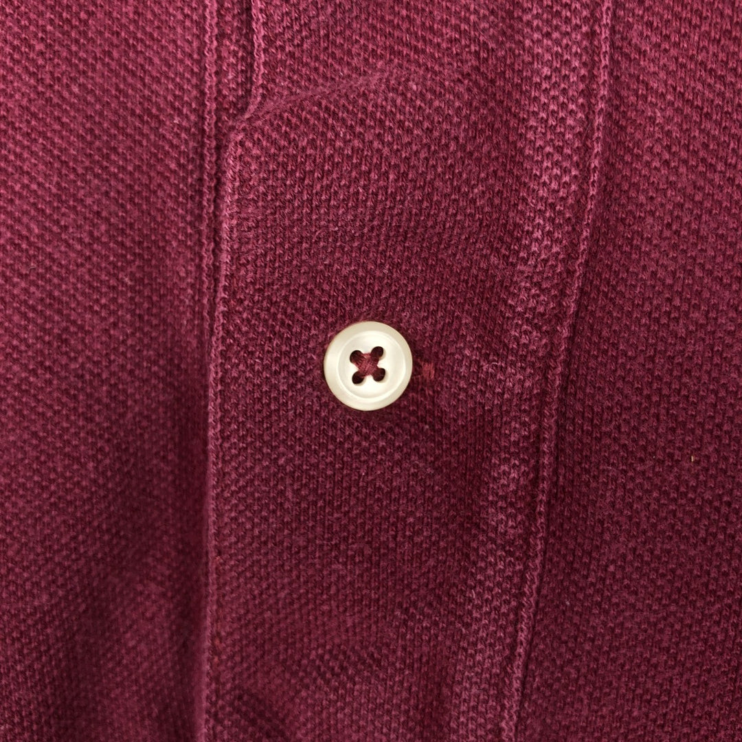 Ralph Lauren POLO by Ralph Lauren short sleeve polo shirt, men's XL size cotton Red type red-purple Vintage Second Hand