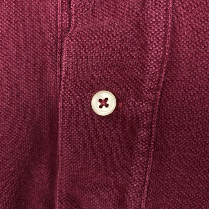 Ralph Lauren POLO by Ralph Lauren short sleeve polo shirt, men's XL size cotton Red type red-purple Vintage Second Hand