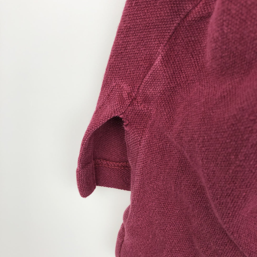 Ralph Lauren POLO by Ralph Lauren short sleeve polo shirt, men's XL size cotton Red type red-purple Vintage Second Hand
