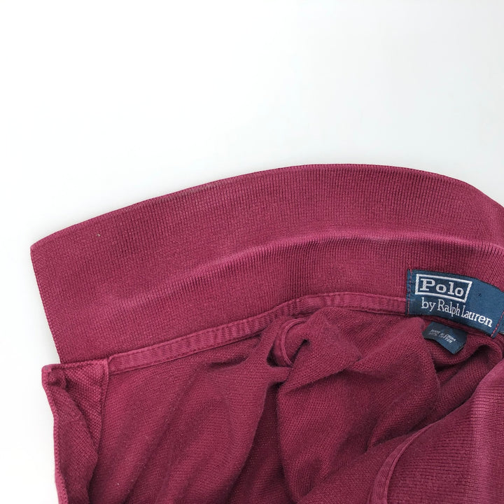 Ralph Lauren POLO by Ralph Lauren short sleeve polo shirt, men's XL size cotton Red type red-purple Vintage Second Hand