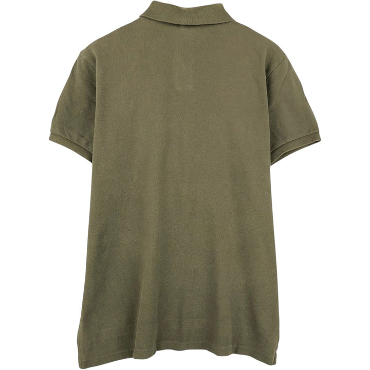 Ralph Lauren POLO by Ralph Lauren CUSTOM FIT short sleeve polo shirt, men's size L cotton Khaki type sage green Vintage Second Hand
