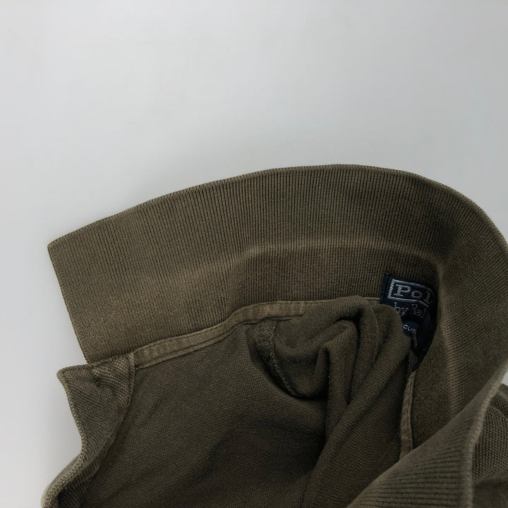 Ralph Lauren POLO by Ralph Lauren CUSTOM FIT short sleeve polo shirt, men's size L cotton Khaki type sage green Vintage Second Hand