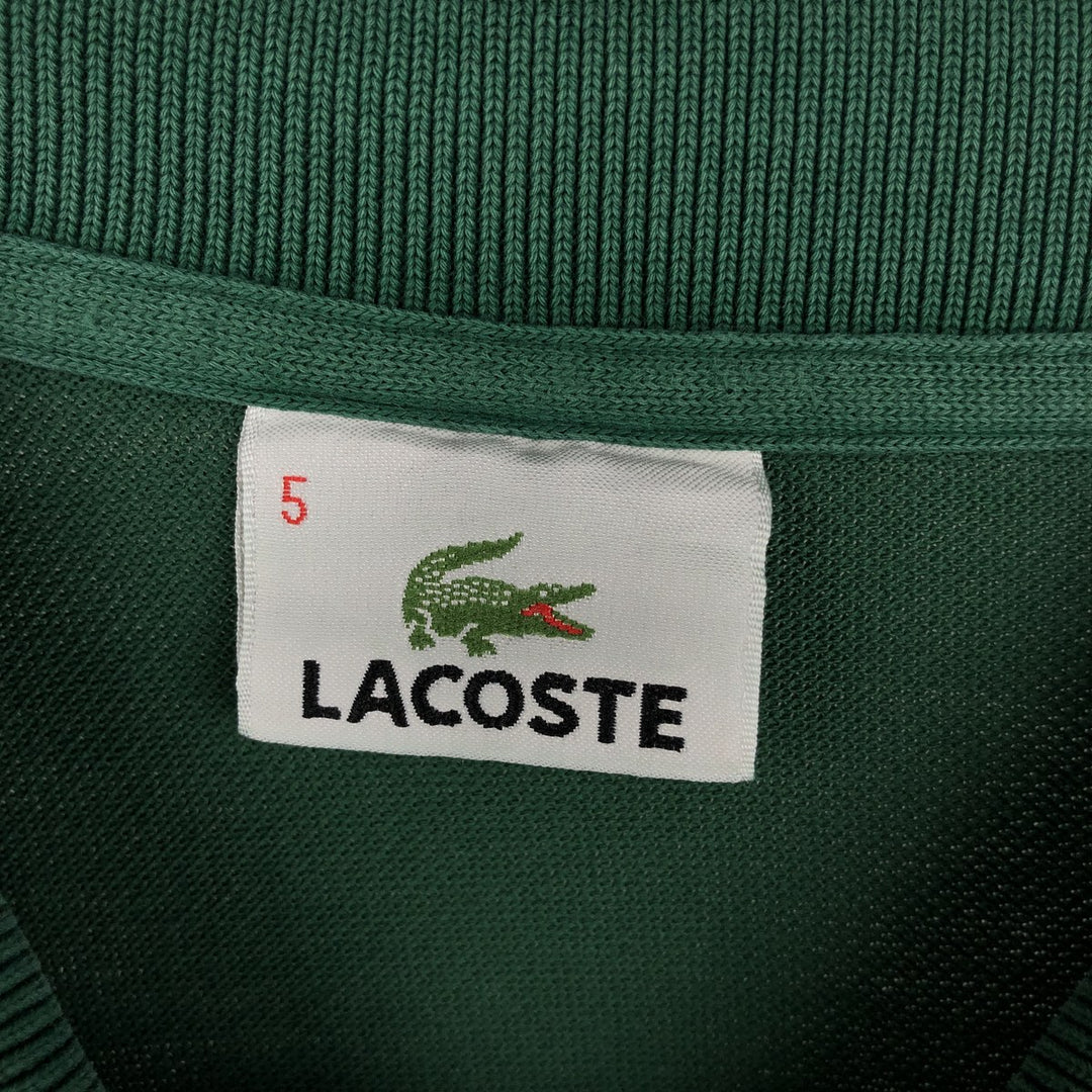 Lacoste LACOSTE Short Sleeve Polo Shirt Size 5 Men's L cotton green type Vintage Second Hand