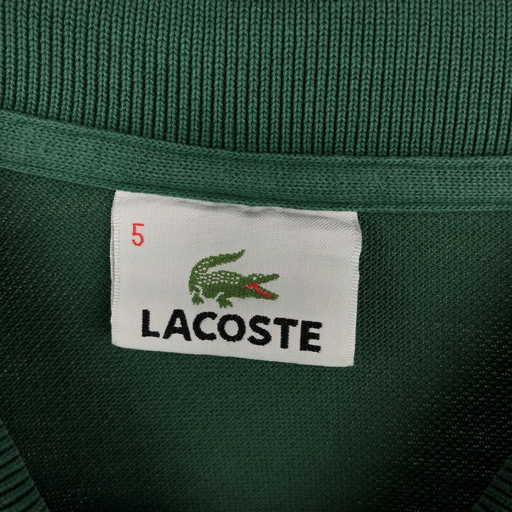 Lacoste LACOSTE Short Sleeve Polo Shirt Size 5 Men's L cotton green type Vintage Second Hand
