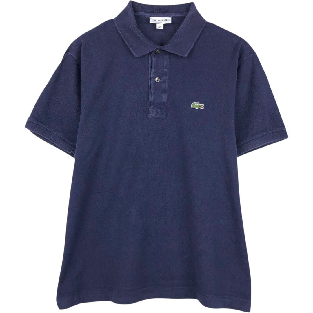 Lacoste Classic Fit short sleeve polo shirt, men's size L cotton navy blue type Vintage Second Hand