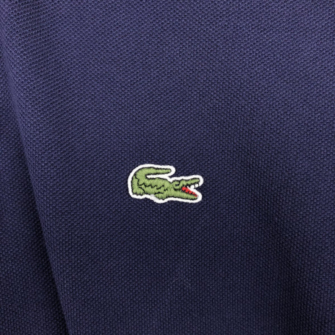 Lacoste Classic Fit short sleeve polo shirt, men's size L cotton navy blue type Vintage Second Hand