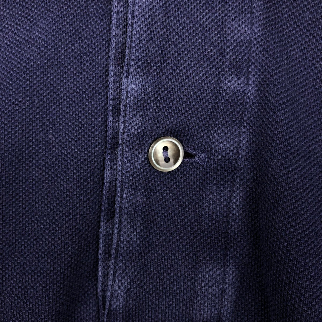 Lacoste Classic Fit short sleeve polo shirt, men's size L cotton navy blue type Vintage Second Hand