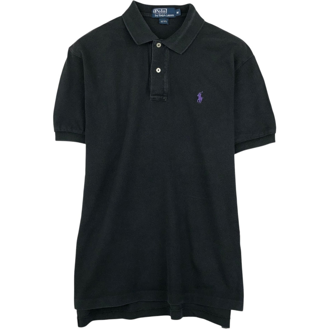 Ralph Lauren POLO by Ralph Lauren short sleeve polo shirt, men's size M cotton black type Vintage Second Hand