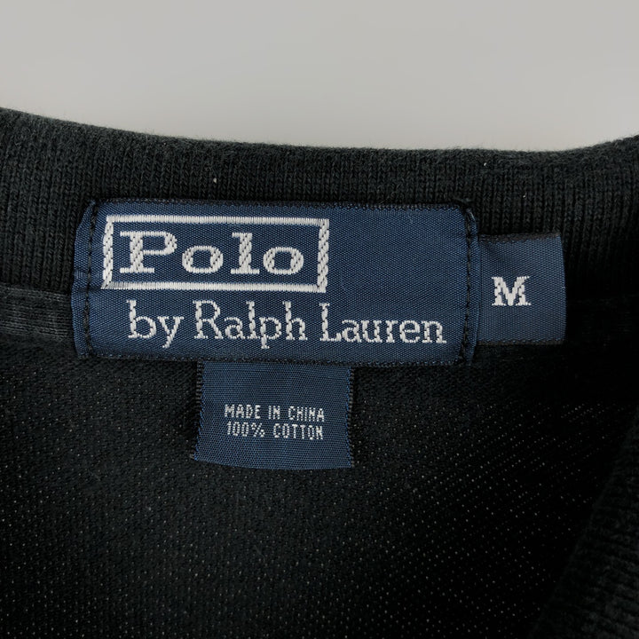 Ralph Lauren POLO by Ralph Lauren short sleeve polo shirt, men's size M cotton black type Vintage Second Hand