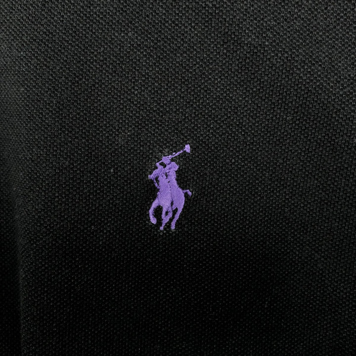 Ralph Lauren POLO by Ralph Lauren short sleeve polo shirt, men's size M cotton black type Vintage Second Hand