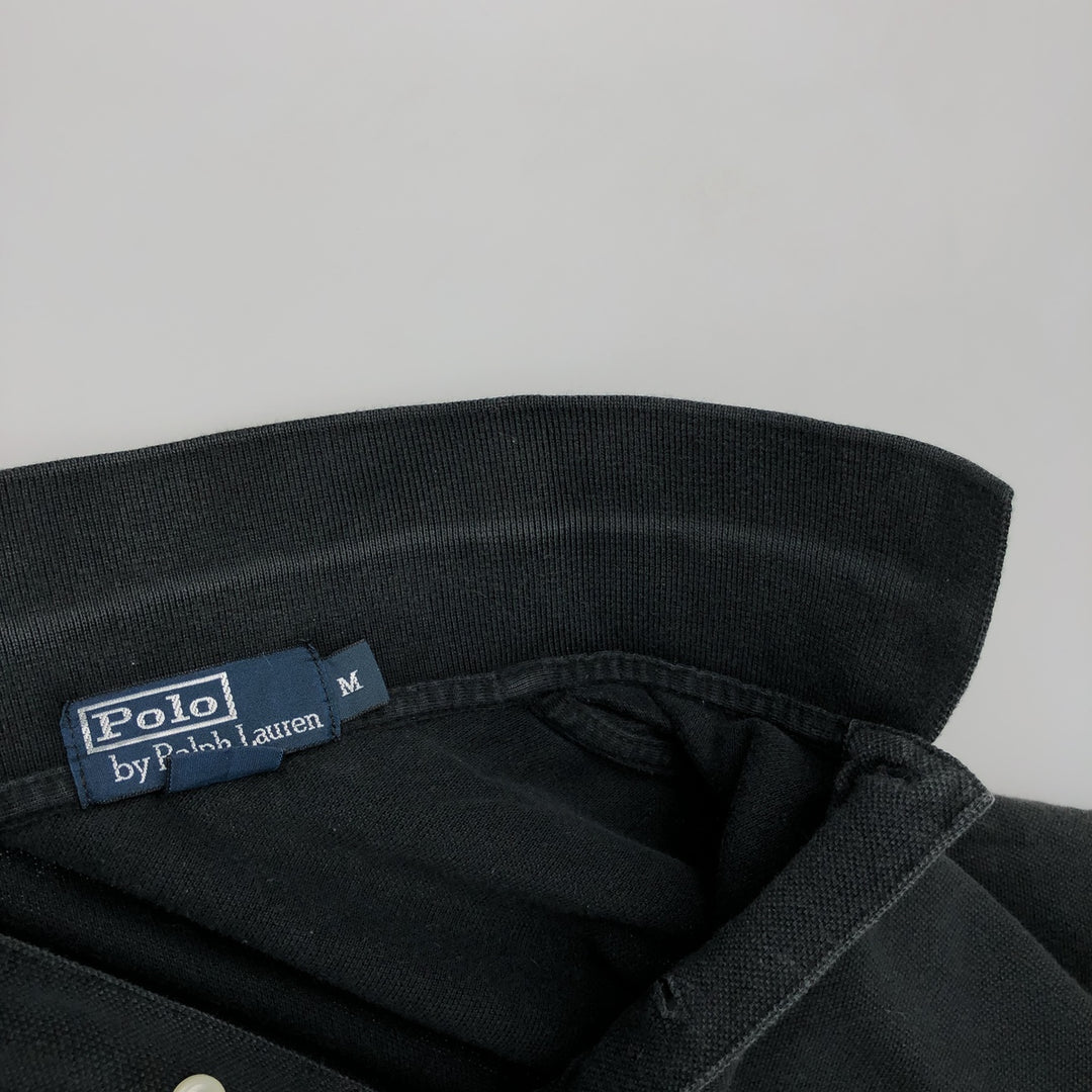 Ralph Lauren POLO by Ralph Lauren short sleeve polo shirt, men's size M cotton black type Vintage Second Hand