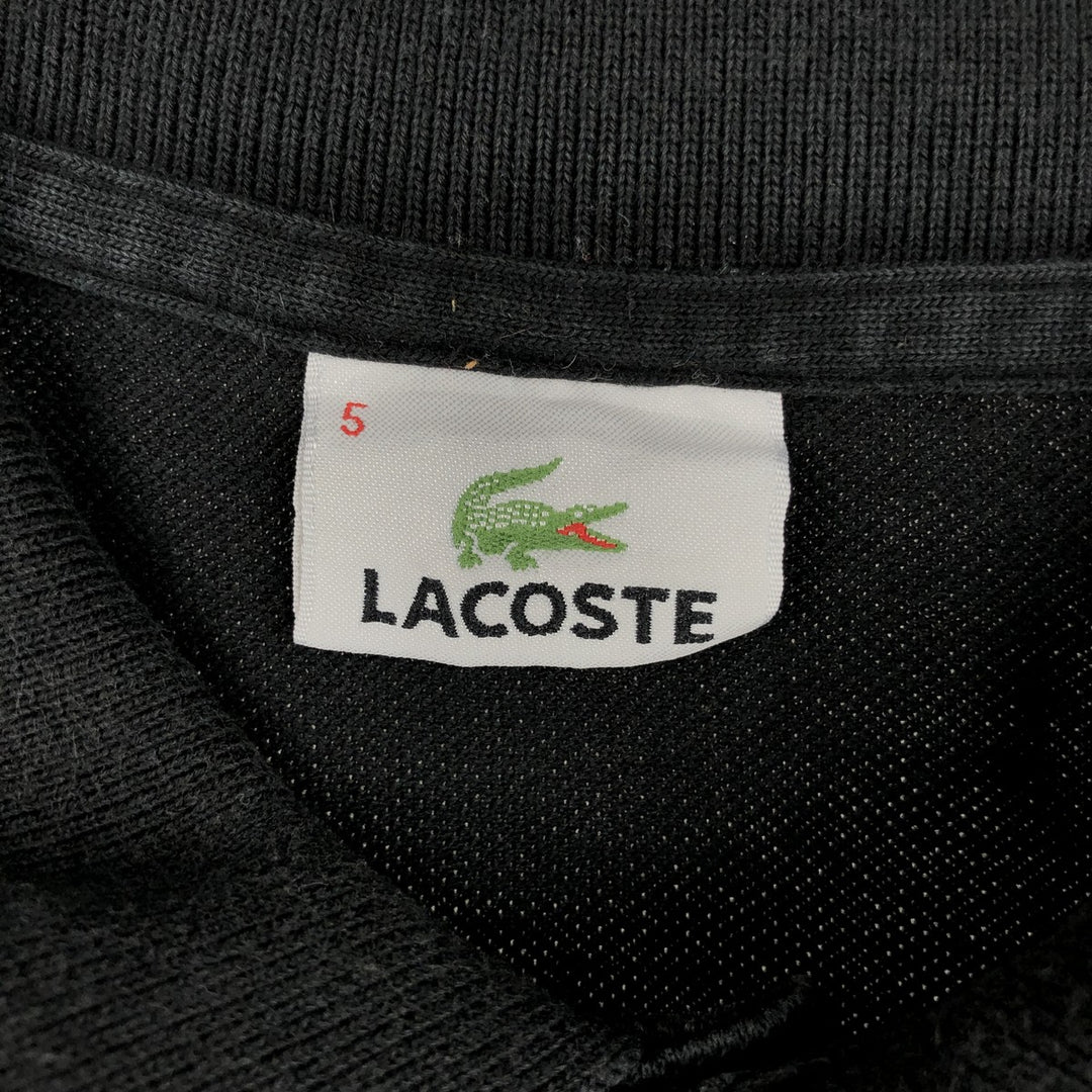 Lacoste LACOSTE Short Sleeve Polo Shirt Size 5 Men's L cotton black type Vintage Second Hand